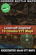 VTT Battle Maps: Lovecraftian Inspired: 10 Cthulhu Maps [BUNDLE]