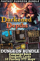 Fantasy Dungeon | 10 VTT Maps, Campaign Book & Cards [BUNDLE]