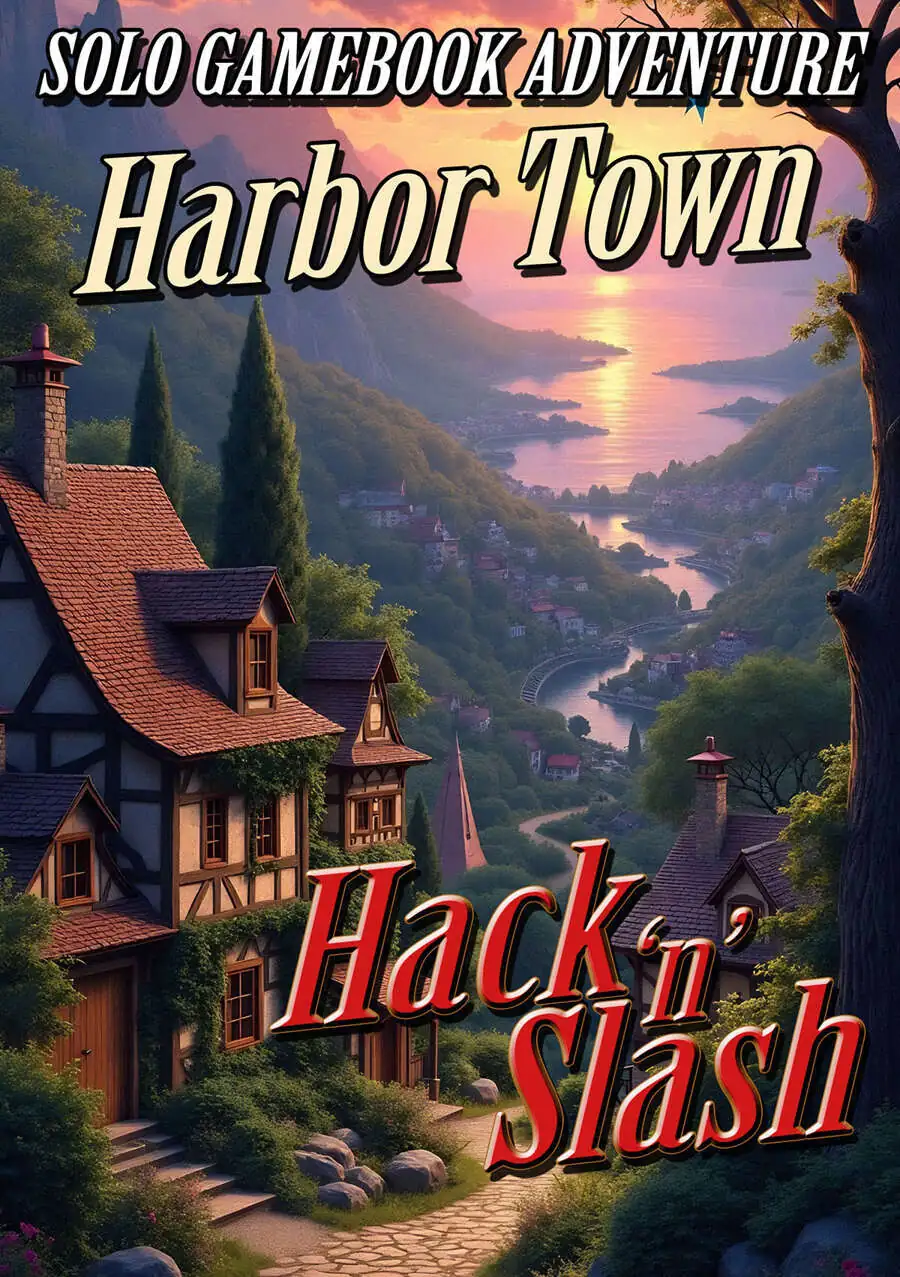 The Harbor Town - a Hack'n'Slash Solo Adventure - Rogue-like Fantasy Gamebook