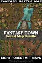 VTT Battle Maps: Fantasy Town Forest Pack [BUNDLE]