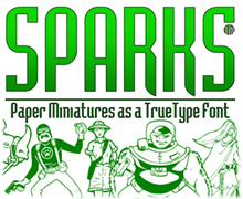 Sparks: Paper Miniatures in Font Form