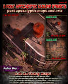 2 Great Post-apocalyptic Suburb Maps & arts set