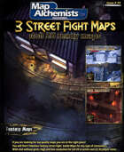 3 fantasy street fight maps for Roll 20 and printing