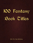 100 Fantasy Book Titles