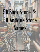 50 Book Store & 50 Antique Store Names