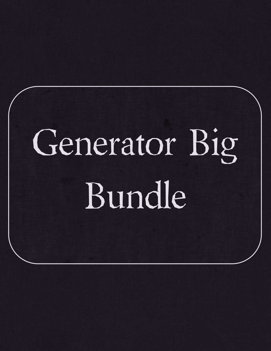 Generator Big Bundle [BUNDLE] - Pink Dice Bag Publishing | Generators ...