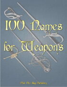 100 Names for Weapons