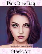 Stock Art-Purple Haired Female Human Portrait