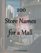 200 Store Names for a Mall