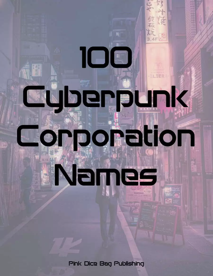 100 Cyberpunk Corporation Names