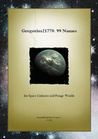 Gregorius21778: 99 Names for Space Colonies and Fringe Worlds