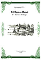 Gregorius21778: 50 German Names for Towns/Villages