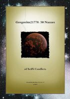 Gregorius21778: 50 Names of SciFi Conflicts