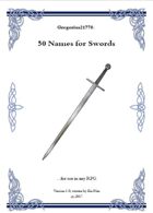 Gregorius21778: 50 Names for Swords