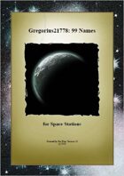 Gregorius21778: 99 Names for Space Stations