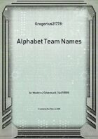 Gregorius21778: Alphabet Team Names