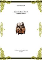 Gregorius21778: Generic Loot Sheet