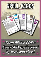D&D 5th Edition Spell Cards