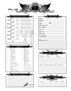 The Sword of Cepheus Character Sheet