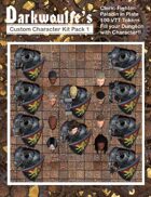 Darkwoulfe's Virtual Tabletop(VTT) Token Pack - Customizable Character Kit Pack 1