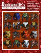 Darkwoulfe's Virtual Tabletop(VTT) Token Pack - Customizable Races Kit Pack 3 - The Dragonborn