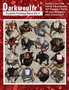 Darkwoulfe's Virtual Tabletop(VTT) Token Pack - Customizable Races Kit Pack 4 - Fantasy Cat Folk