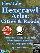 FlexTale Hexcrawl Atlas: Cities & Roads: Western Realm of Aquilae