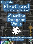 FlexTale FlexCrawl Tile Theme Pack DNG-06: Mazelike Dungeon Walls