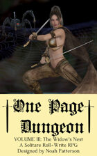 One Page Dungeon: Volume 3: The Widow's Nest