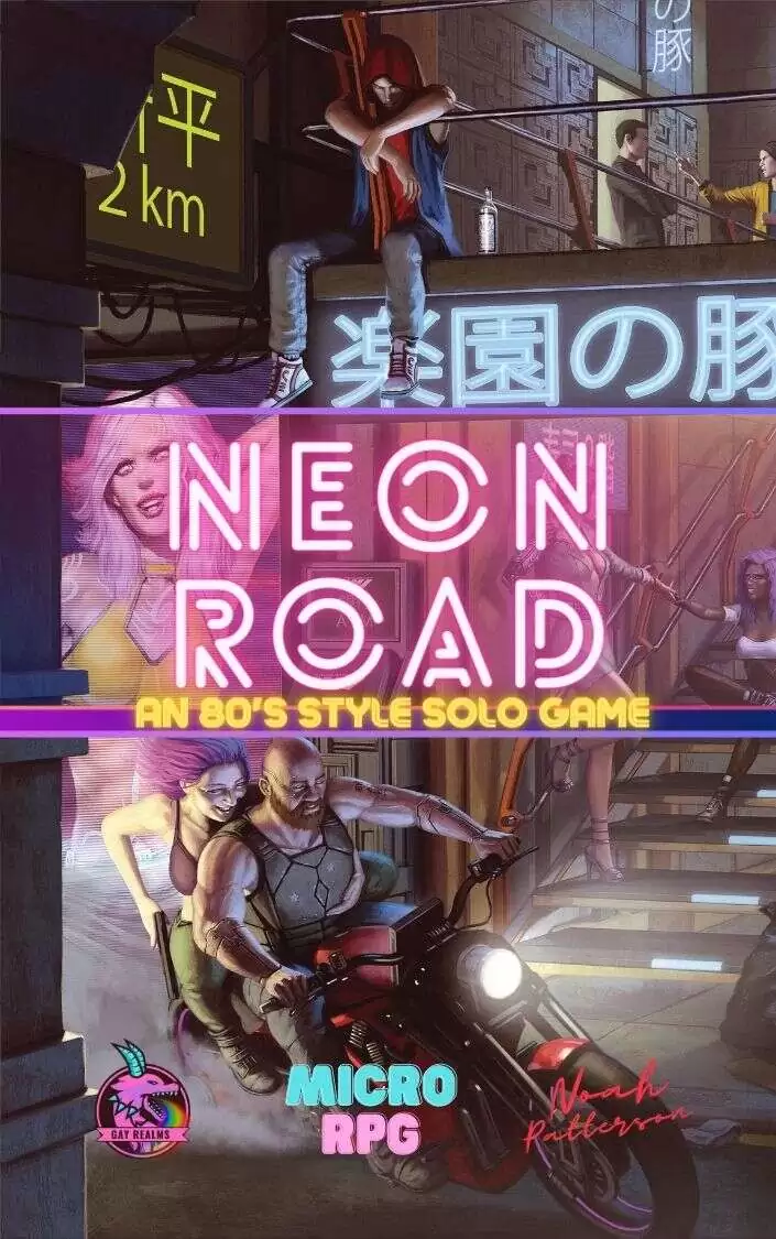 Neon Road: AN 80s STYLE SOLO GAME - Micro RPG | DriveThruRPG