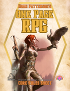One Page RPG: Core Rules Sheet