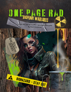 One Page Rad: Biopunk Warlords