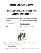 Hidden Kingdom - Situation Encounters Supplement Vol I