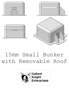 15mm Small Bunker with Removable Roof