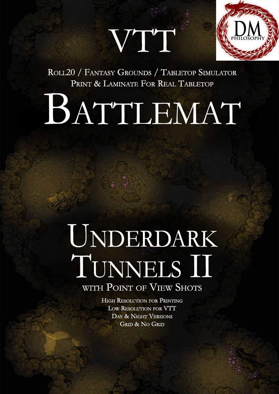 VTT Battlemap - Underdark Tunnels II - DM Philosophy | Underground ...