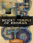 Desert Temple of Khemun - Printable & VTT Battlemap