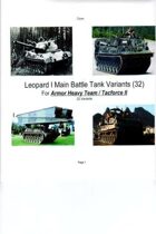 Leopard I Main Battle Tank and Variants