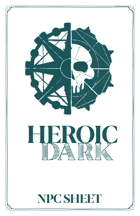 Heroic Dark NPC sheet